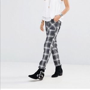 Free People Plaid Jogger Pants